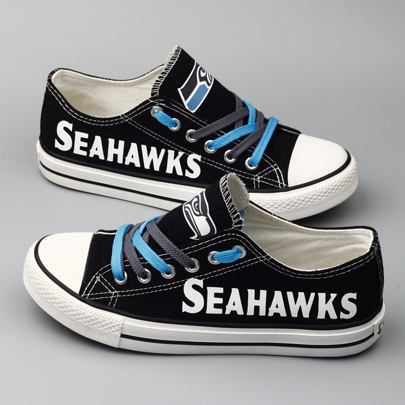 All Sizes NFL Seattle Seahawks Repeat Print Low Top Sneakers